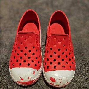 Kids Red Slip-On Shoes